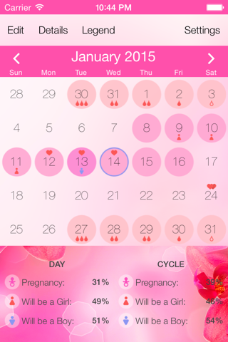 Скриншот из Menstrual Cycle Tracker