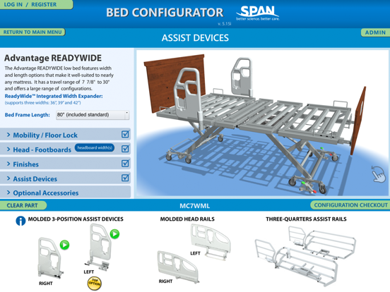 Screenshot #6 pour Span Medical Bed Configurator