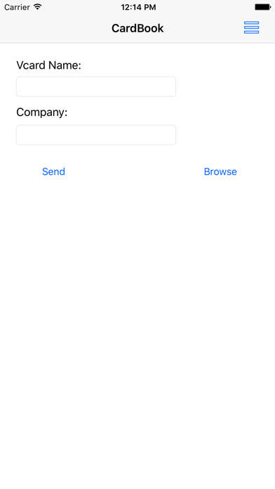CardBook Digital Business Card Screenshot