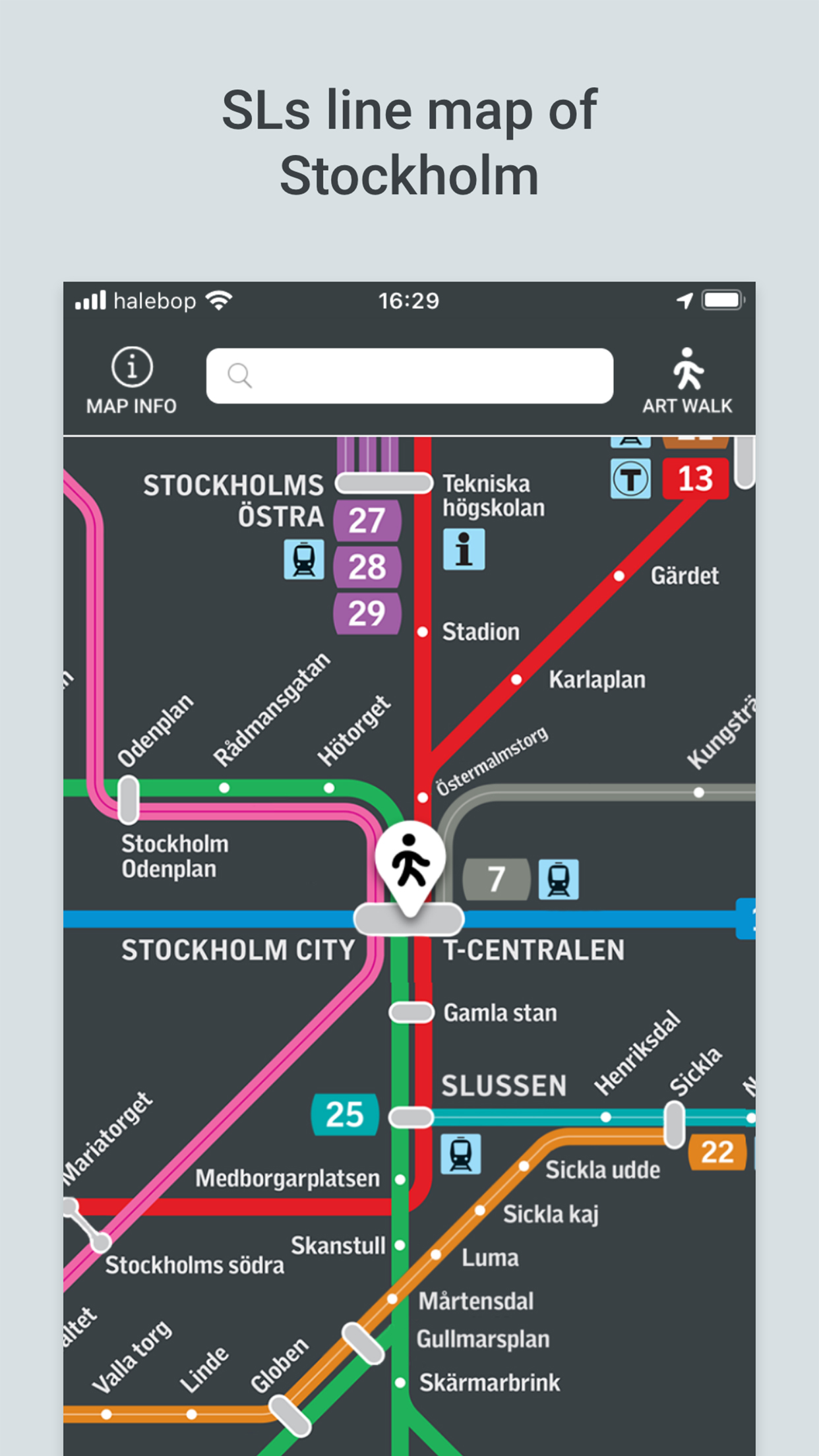 Transit Map Stockholm