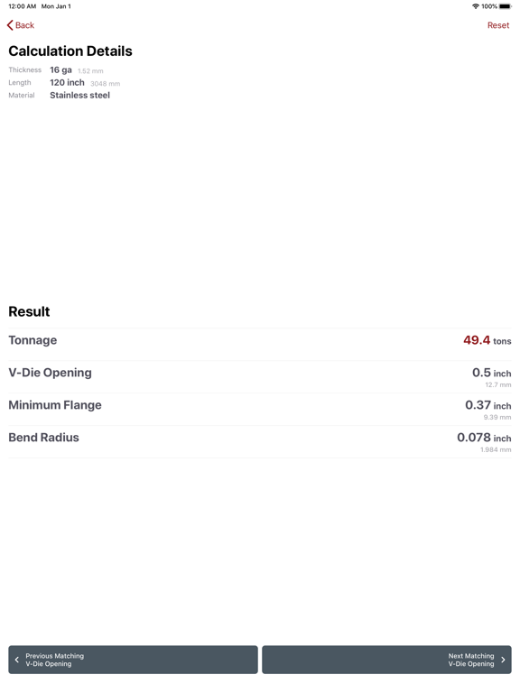 Screenshot #6 pour CINCINNATI Load Calc