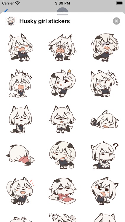 Husky girl Stickers