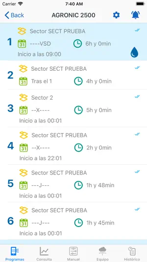 RiegoApp screenshot 2