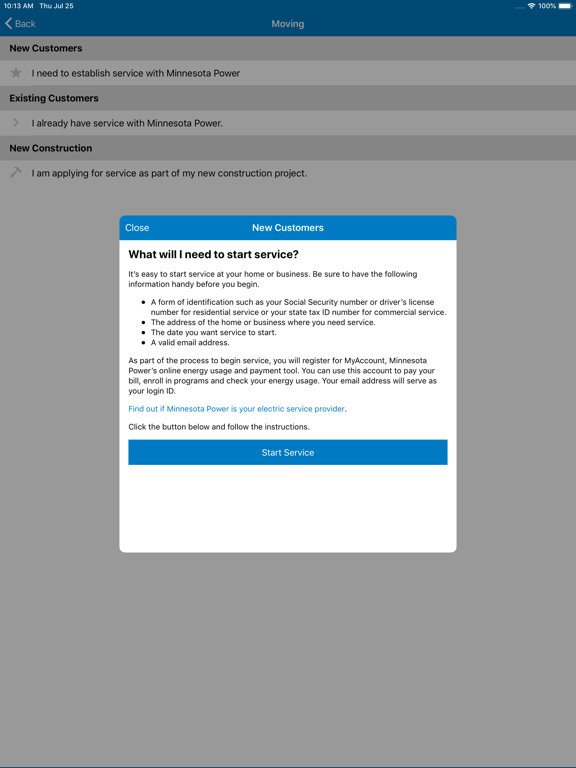 Minnesota Power iPad screenshot 6 - Utilities app