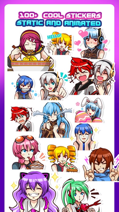 Screenshot #1 pour Anime Cosplay Gif Stickers App