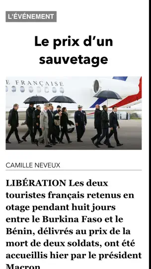 Capture d'écran de L’ancienne App Du JDD sur iPhone 2