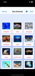 Sea Animals. Learning Cards screenshot #2 for iPhone