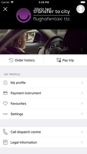 TTC Flughafentaxi screenshot 2