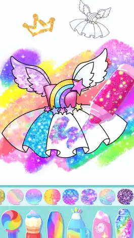 Game screenshot Coloring Glitter Princess apk