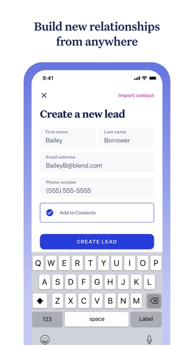 Blend Loan Officer Screenshot