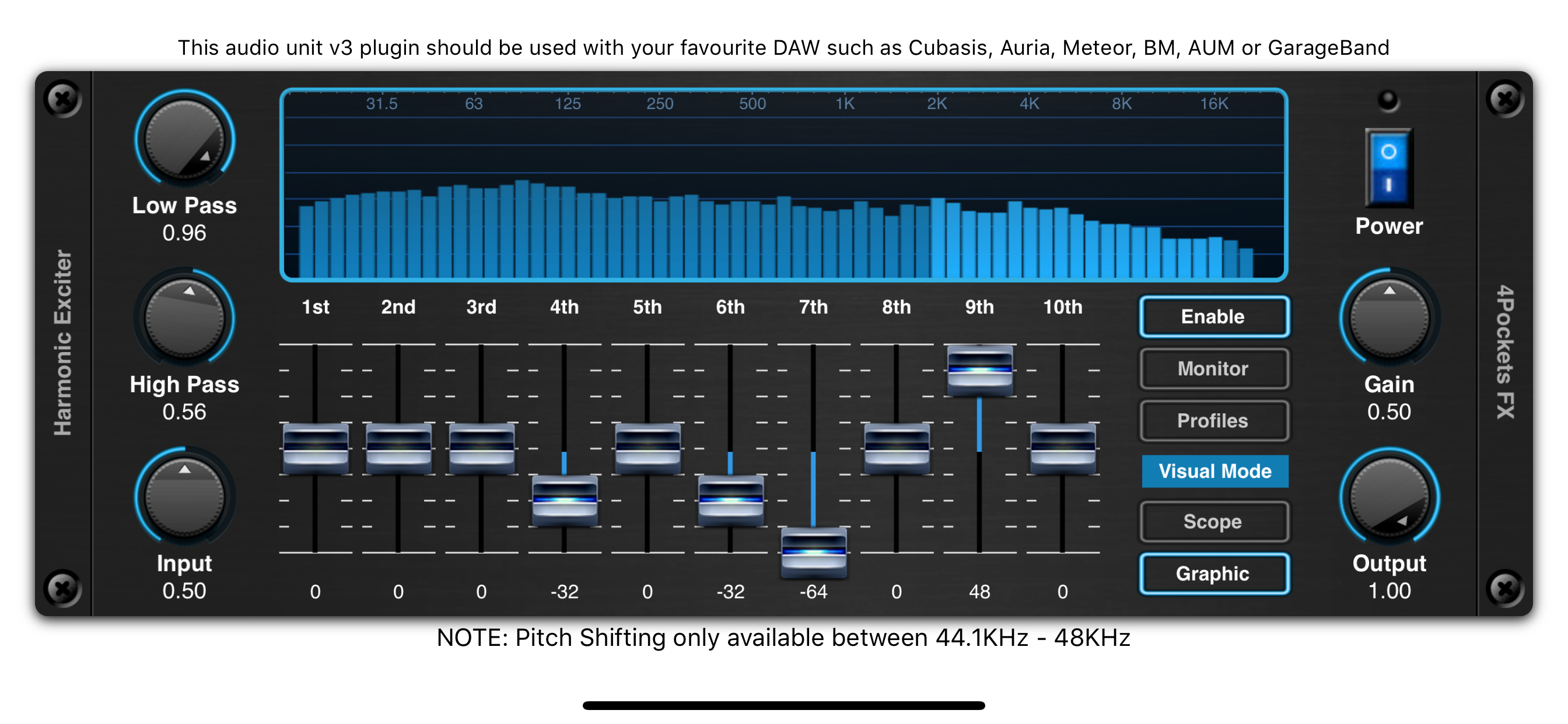 Harmonic Exciter AUv3 Plugin
