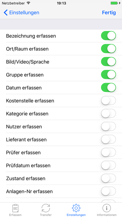 Inventarisierung mit Barcode Screenshot