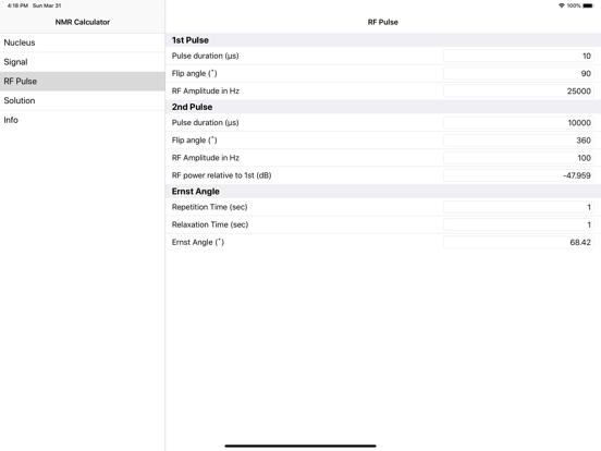 Screenshot #6 pour NMR Calculator