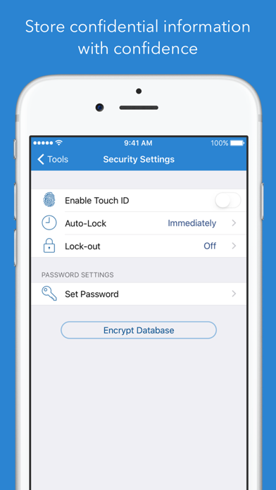 Tap Forms Organizer 5 Database Screenshot