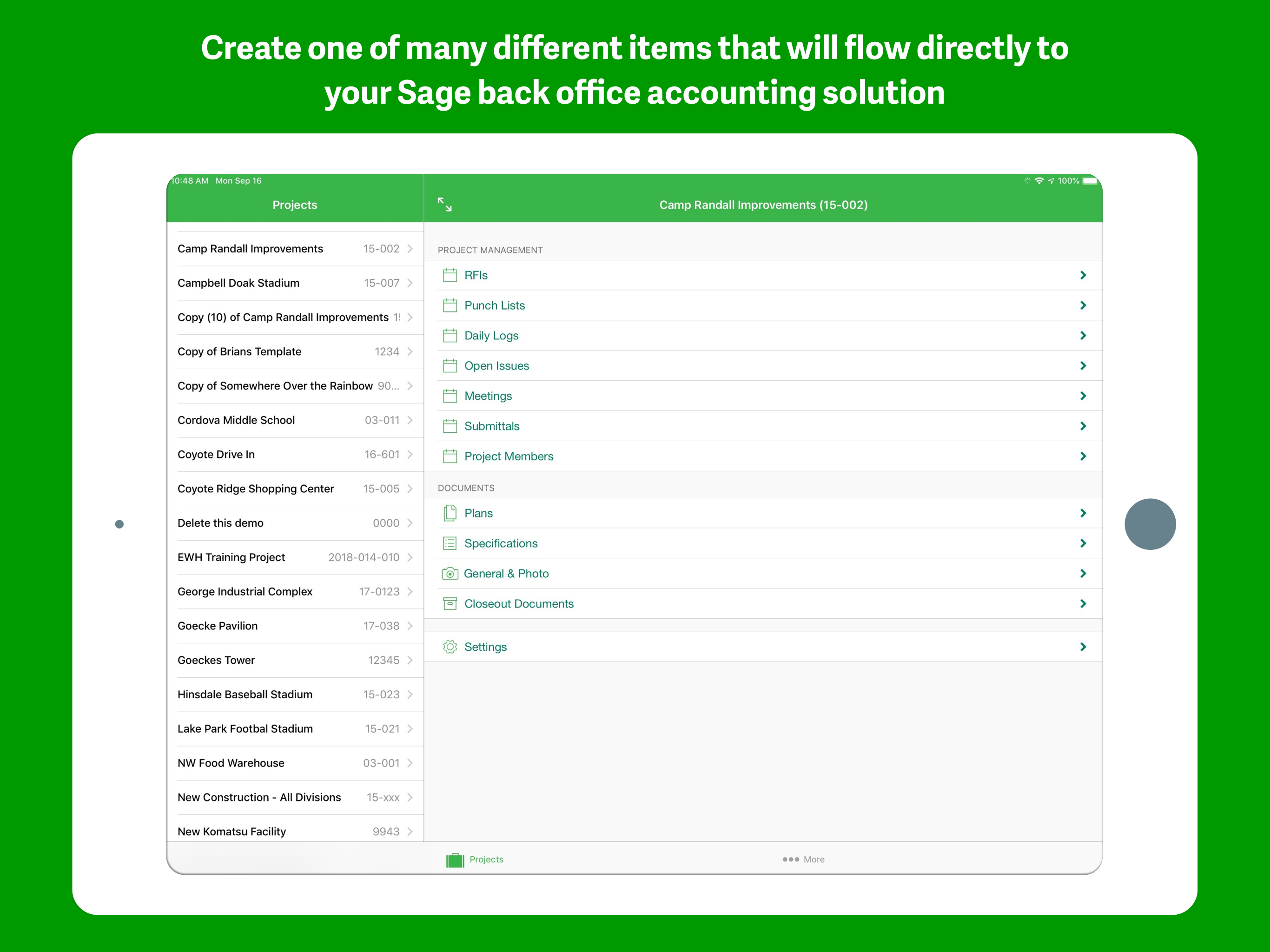 Sage Project Center screenshot 6