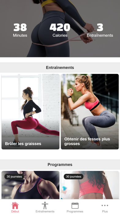 Screenshot #1 pour Jambes, fessiers et abdos