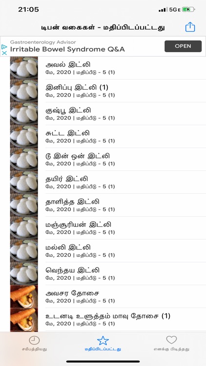 Tamil Nadu tiffin recipes