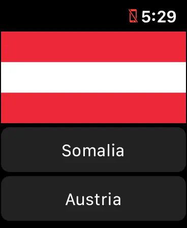 Screenshot #3 pour NationalFlagQuiz -watch game-
