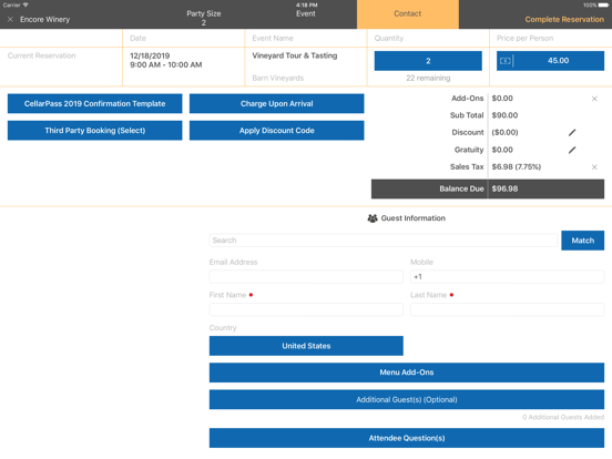 CellarPass Guest Link Pro iPad screenshot 6 - Food & Drink app