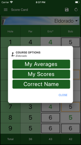 EasyScore Golf Scorecard screenshot