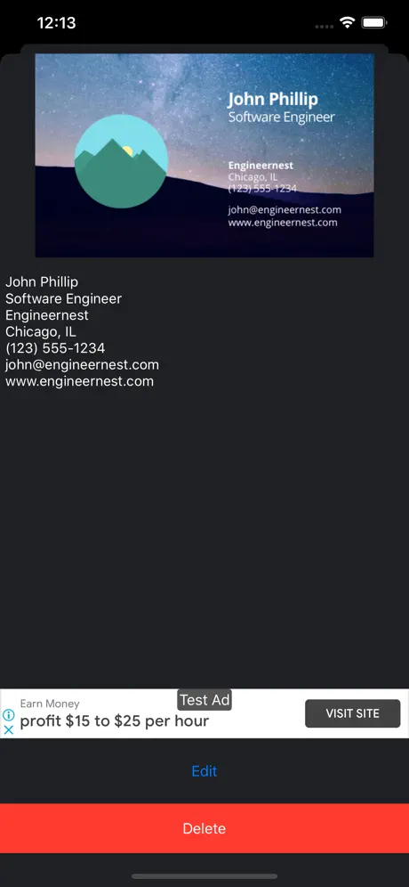 Business Card Holder