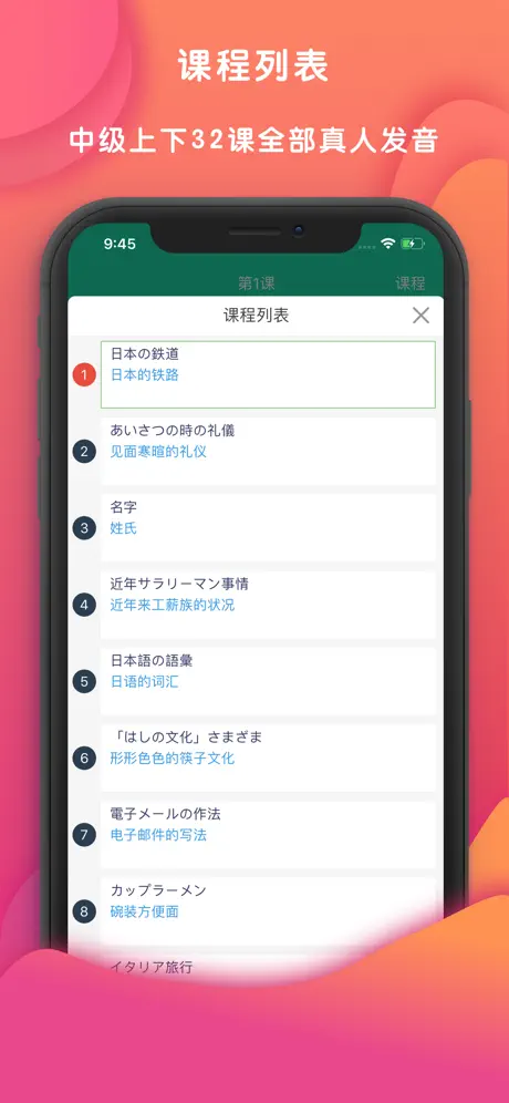 标准日本语中级单词语法
