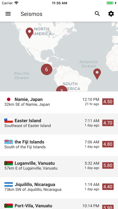 Seismos: 世界的な地震警報と地図のおすすめ画像1