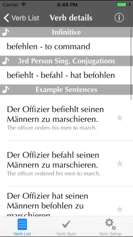 Game screenshot German Irregular Verbs apk