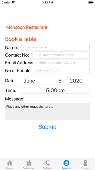 Monsoon Indian Restaurant Screenshot