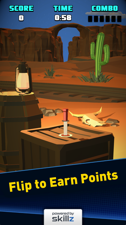 #3. Flippy Knife Throw Skillz Game (iOS) 由: Hidden Pixel Games, LLC