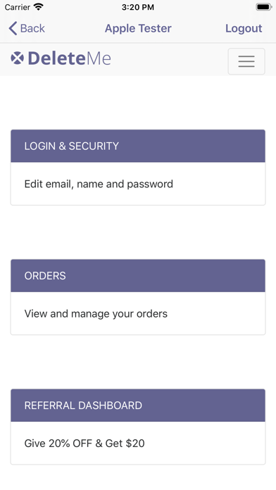 DeleteMe Privacy Protection Screenshot