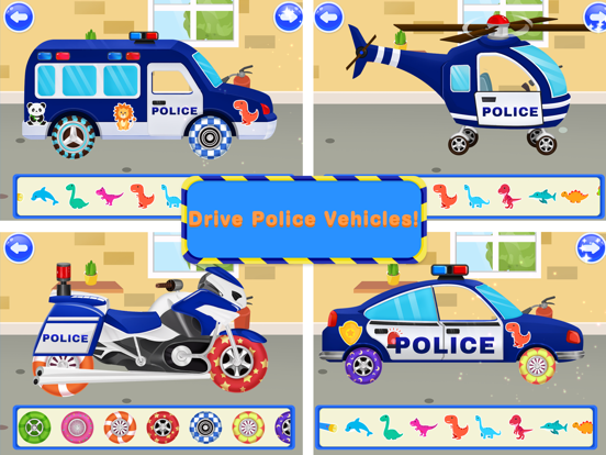 警察の車を運転する子供警官のおすすめ画像2