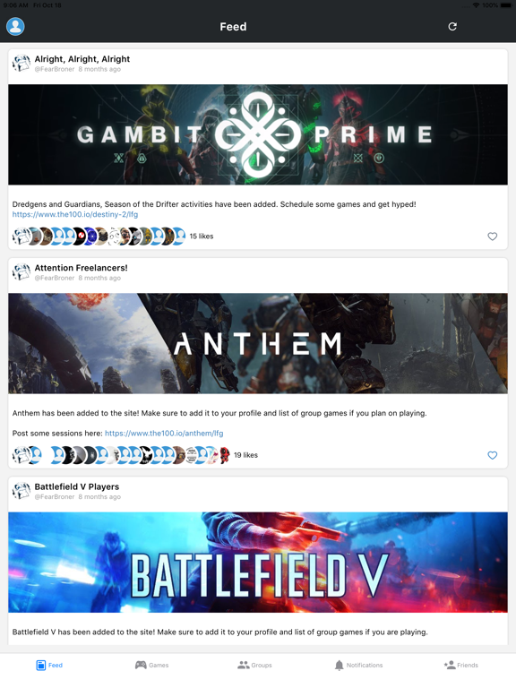 Screenshot #5 pour The100.io Destiny 2 Groups