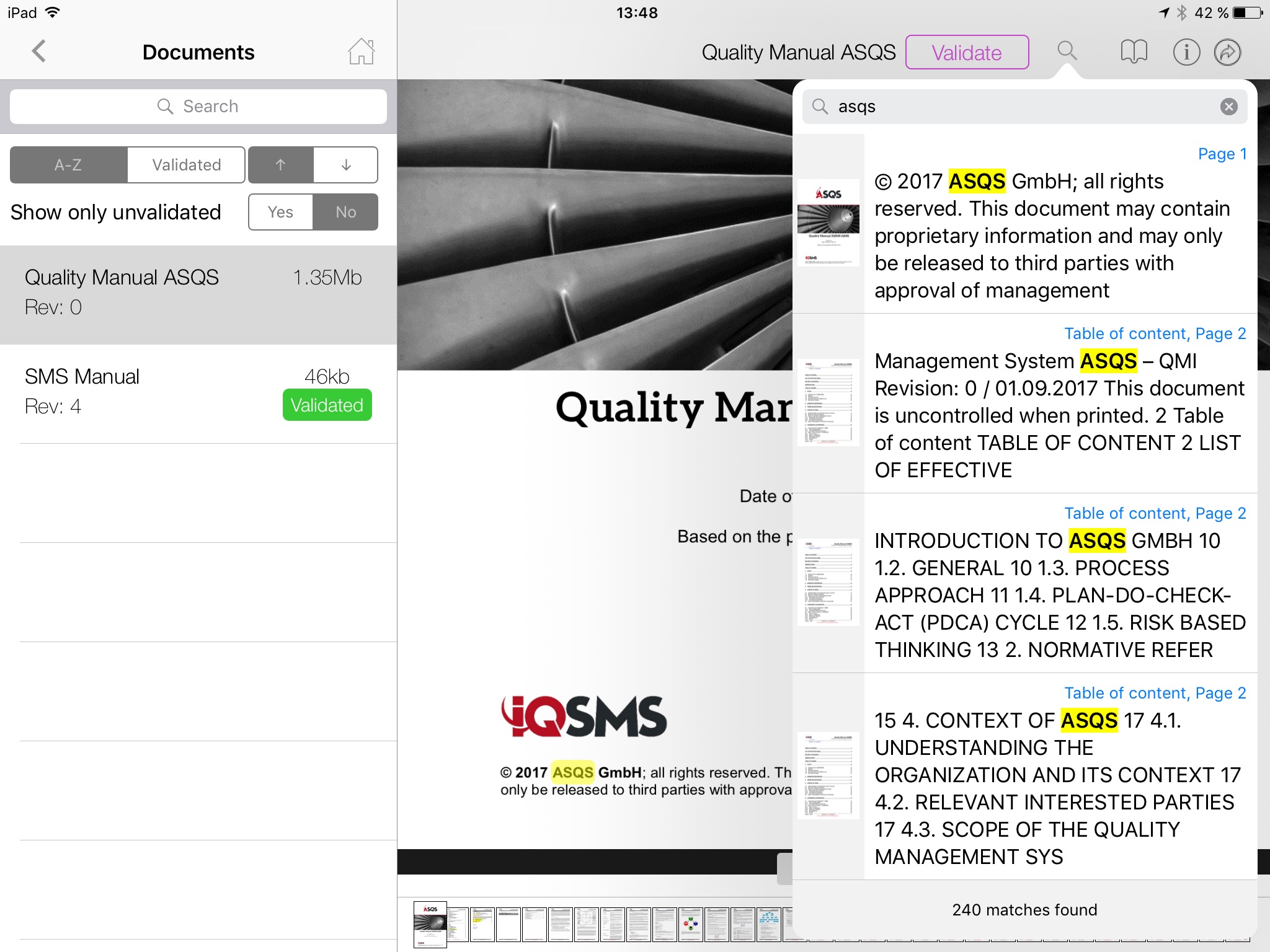 IQSMS Document Distribution screenshot 2