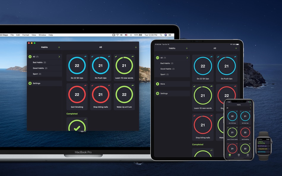 #8. 22 Days - Habit Tracker (macOS) 由: Vladislav Kovalyov