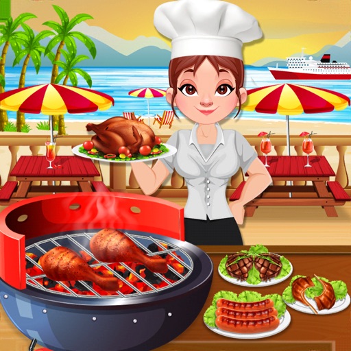 Beach Resort BBQ Chef Icon