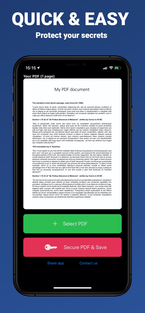 PDF Secure - Utilities App | MWM