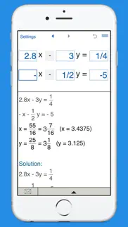 systems of equations solver iphone screenshot 2