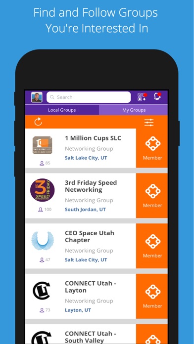 Standup Networking Screenshot