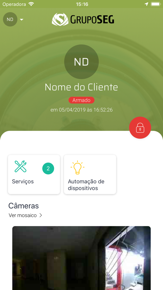 #1. GrupoSEG Mobile (iOS) Podle: VFS SISTEMA ELETRONICO DE ALARME LTDA