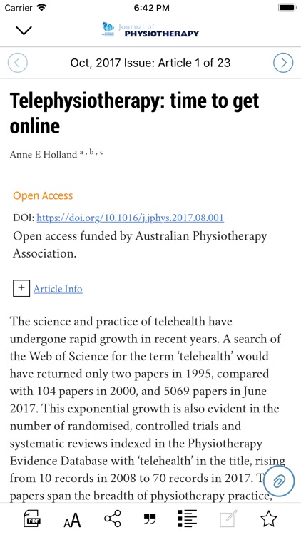 Journal of Physiotherapy screenshot-3