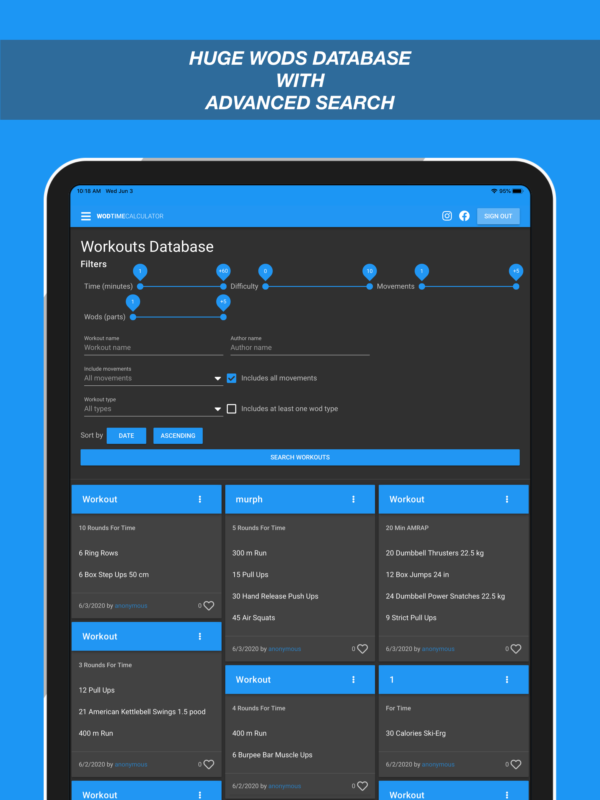 WOD Time Calculator