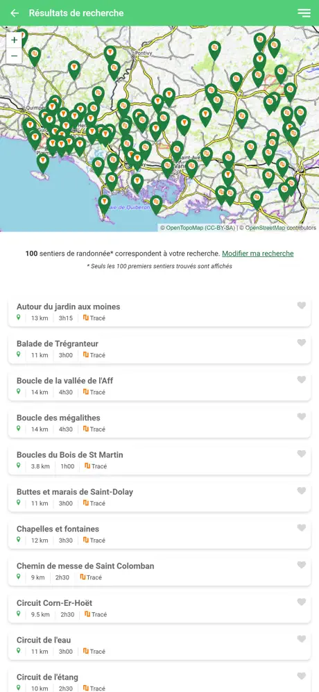 Sentiers en France