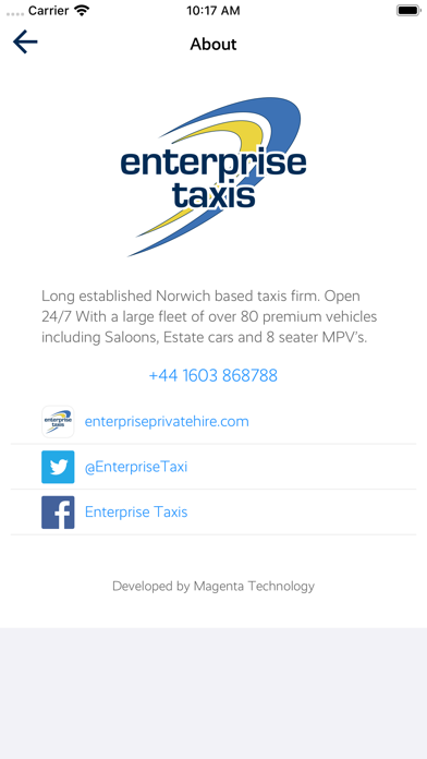 Enterprise Taxis Screenshot
