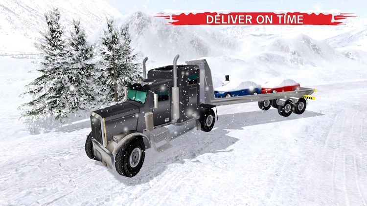 Winter Snow Giant Truck Drive screenshot-3