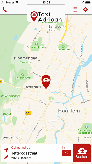 Taxi Adriaan Reserverings App Screenshot
