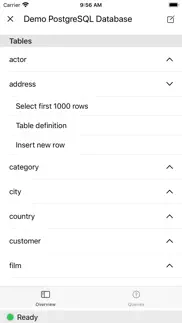 postgresql commander iphone screenshot 2