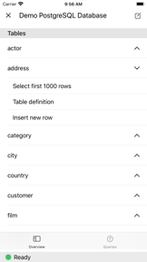 PostgreSQL Commander screenshot