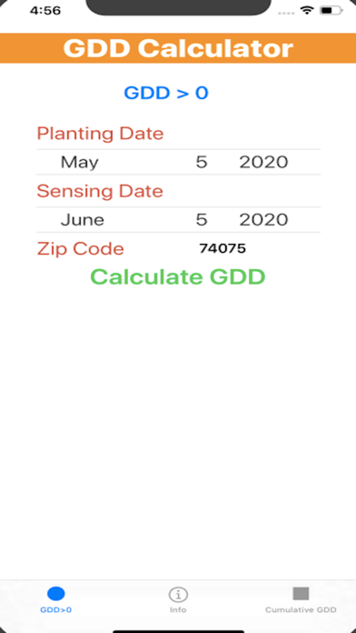Growing Degree Days Calculator iPhone screenshot