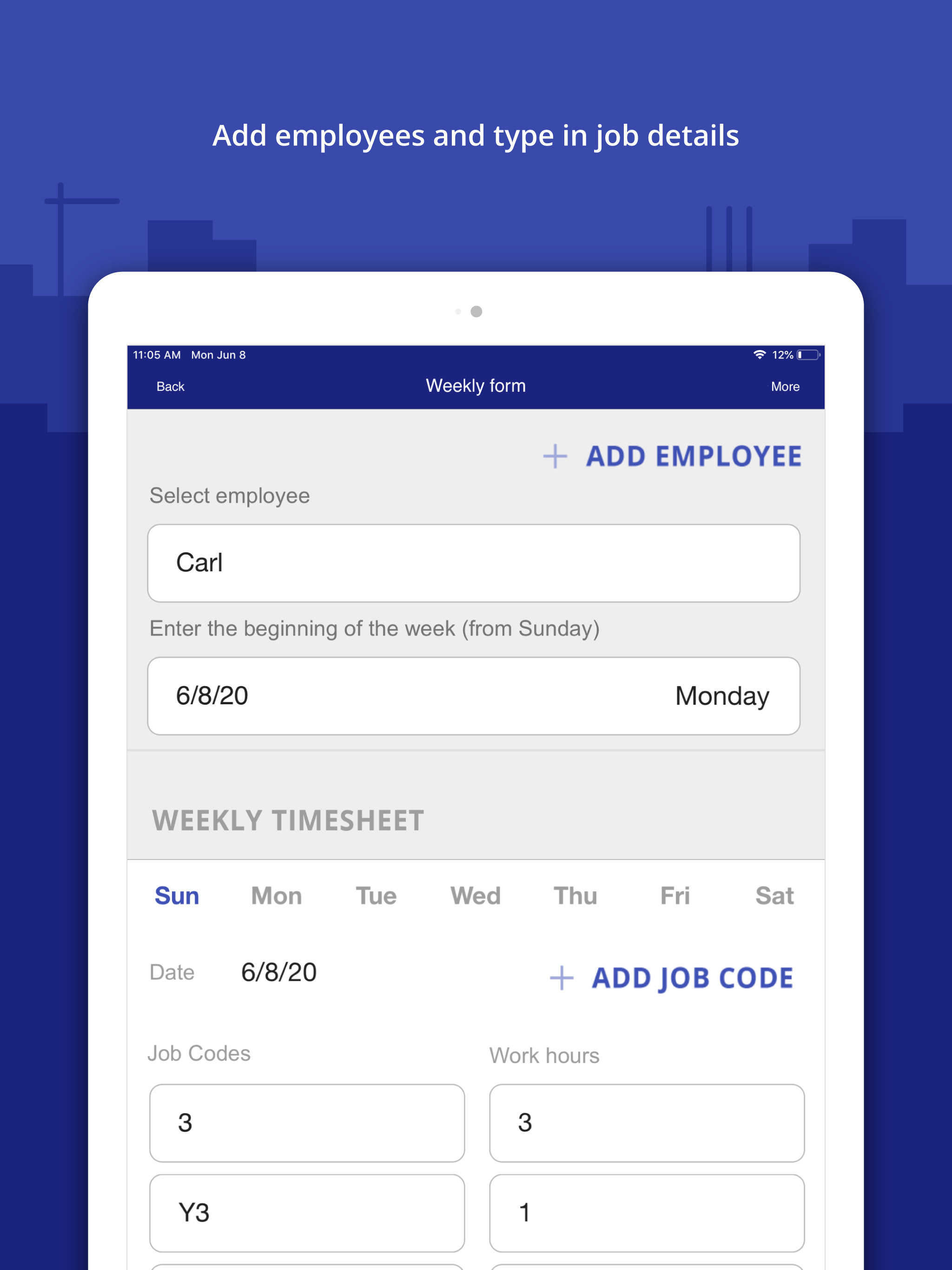 Timesheet Manager App